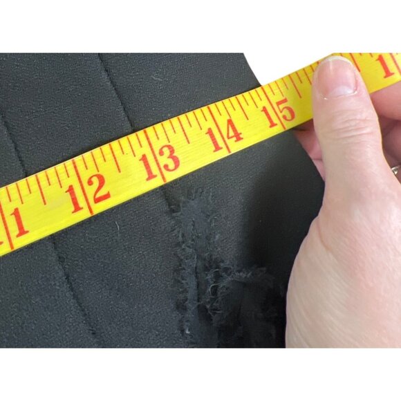 Elie Tahari Black Sleeveless Sheath Dress With Textured Accents Side Slit Size 6 - Picture 6 of 8